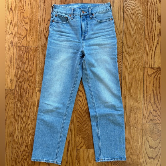 J. Crew High Rise 90s Classic Straight Jean in Scuttle Wash - Picture 2 of 4